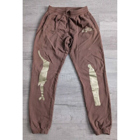 Ian Alexander Idyllic Sweatpants Hip Hop Joggers Men's Sz Small Brown Gold
